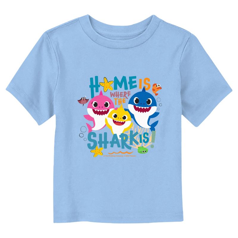 Toddler's Baby Shark Home Is Where the Shark Is Family T-Shirt, 1 of 4