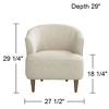 55 Downing Street Herringbone Beige Fabric Modern Accent Chair - 4 of 4