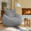 Hooseng 42" Bean Bag Chairs, Big Velvet Bean Bag Couch With Ergonomic Backrest for Adults, Memory Foam Filled Floor Sofa for Reading Playing Relaxing - 4 of 4