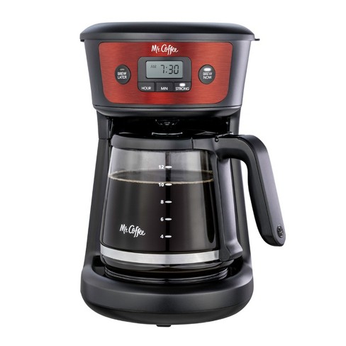 12-Cup Programmable Coffeemaker, Rapid Brew, Red (US Stock