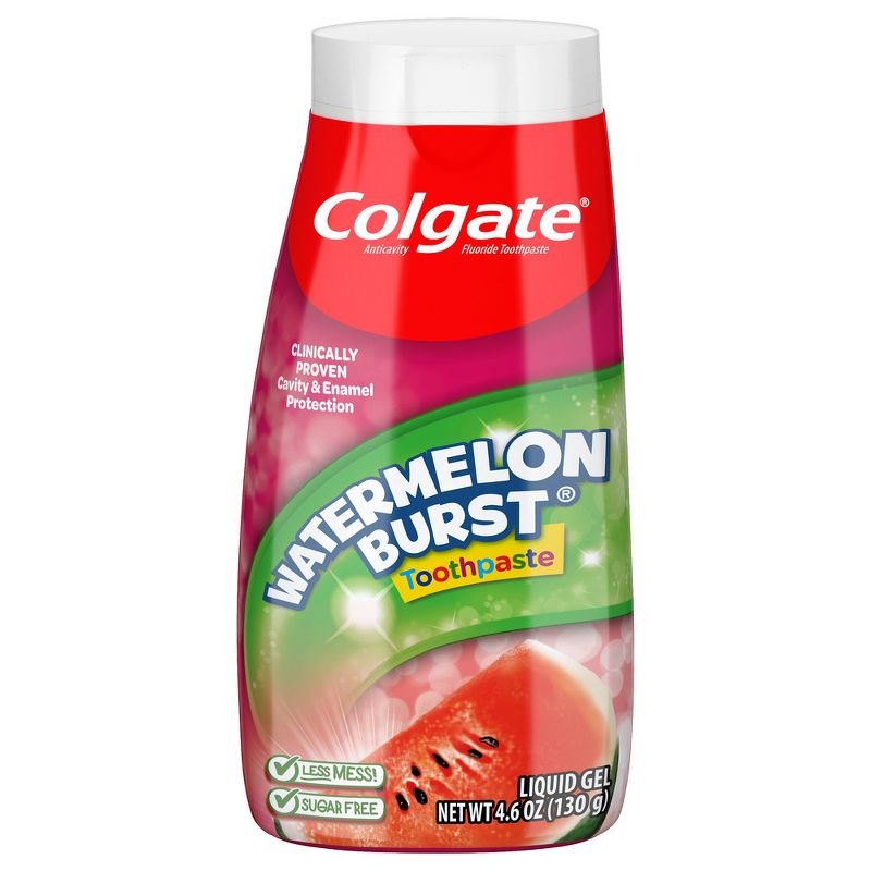Colgate 2-in-1 Kids Toothpaste and Anticavity Mouthwash - Watermelon Burst - 4.6oz, 1 of 10