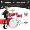 Best Choice Products 5-Piece Kids Beginner Junior Size Drum Set, Percussion Instrument Starter Kit w/ Stool - 3 of 4