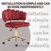 TiramisuBest Modern Cute Computer Chair,Velvet Home Office Desk Chair,Height Adjustable Swivel Task Chair - 4 of 4