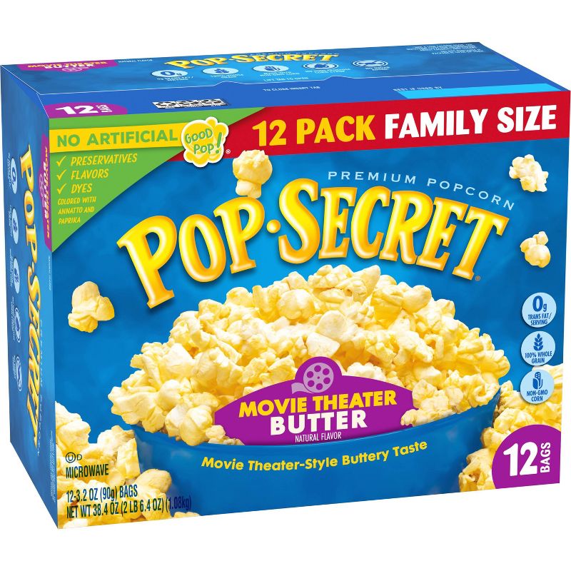 Pop Secret Microwave Popcorn Movie Theater Butter Flavor - 3oz/12ct, 5 of 9
