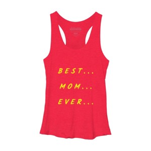 Women's Design By Humans Best Mom Ever Text By swaise Racerback Tank Top - 1 of 2