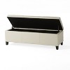 CAVINAS Bed Bench with Storage Cushioned Blanket Storage Chest Modern Bench Storage Bedroom for Bedroom, Living Room, Ivory - 4 of 4