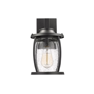 Jackson 12" Black Steel Outdoor Wall Sconce