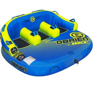 O'Brien Watersports Heavy-Duty Durable Barca 3 Person Raft Comfy Kickback Lightweight Towable Boat Tube, Blue - 1 of 4