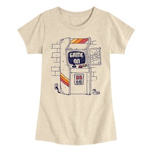 Girls' - Instant Message - Arcade Scene Fitted Short Sleeve Graphic T-Shirt - 1 of 4