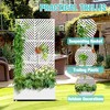 TOAOTBNBO Metal Raised Garden Bed with Parallel Lines Pattern, Outdoor Planter Box with Wheels, Modern Privacy Screen for Garden and Patio - 3 of 4
