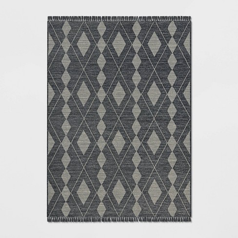 7'x10' Project 62™ Charcoal/Ivory Geometric deals Tapestry Outdoor Area Rug