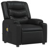 VidaXL Massage Recliner Chair Black Faux Leather - 3 of 4