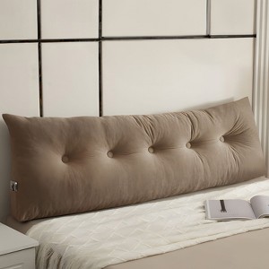 Bekrvio Wedge Headboard Pillow - Triangular Design, PP Cotton Filled, Soft Fabric Cover - Back Support Backrest for Reading - 1 of 4