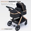 Itopfox 2 in 1 Convertible Baby Stroller & Bassinet Pushchair for Newborns to Toddlers 0-36 Months with Adjustable Features - 3 of 4