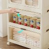 4 Tier Portable Kids Wardrobe Closet with Doors Baby Clothes Organizer with Wheels, Collapsible Wardrobe Closet with Hanging Rod, Includes 10 Hangers - 4 of 4