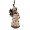 4.75 In Snowman Holding Tree Or Wreath Glittered Winter Scene - 2 of 2