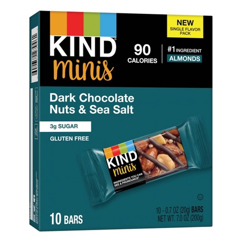 Kind Minis Dark Chocolate Nuts Sea Salt - 0.6 / : Target