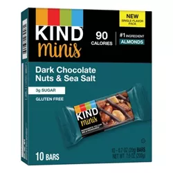 KIND Minis Dark Chocolate Nuts Sea Salt - 0.6 / 10ct