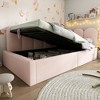 Racxily Upholstered Bed Daybed With Pull-Out Bed, Single Sofa Bed,Guest Beds For Adults and Children, Bed With Metal Slatted Frame, Velvet - 2 of 4