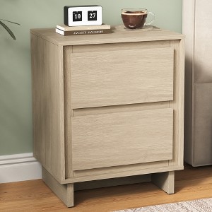 Heynemo 2-Drawer Dresser, Modern Wood Dresser with Clean Edge Detailing, Versatile Storage Unit for Bedroom, Living Room, Office, Entryway - 1 of 4