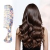 Unique Bargains Women's Heart Style Handheld Wide Tooth Comb for Curly Thick Straight Hair 1 Pc - 4 of 4
