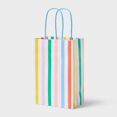 XS Tote Vertical Striped Gift Bag Colorful - Spritz™