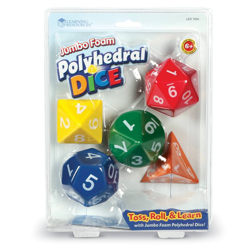 Photos - Doll Learning Resources Jumbo Foam Polyhedral Dice 