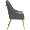 Zuo Maxine Dining Chair Gray & Gold - 4 of 4