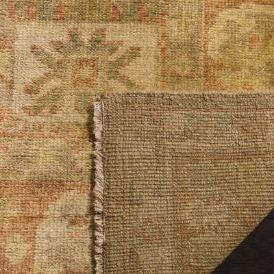 Beige & Rust Traditional Hand-Knotted Wool Area Rug 8' x 10'