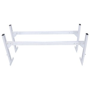 VEVOR Van Roof Ladder Rack, 2 Bars Aluminum Alloy Roof Ladder Racks, 400 LBS Capacity Rain-Gutter Van Roof Rack, Silver - 1 of 4