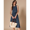 INSPIRE CHIC Women's Sleeveless Crew Neck High Waist Midi Skirt Set - 2 of 4