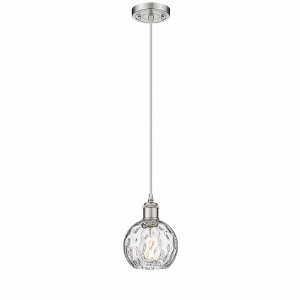 Innovations Lighting Athens Water Glass 1 - Light Pendant in  Brushed Satin Nickel - 1 of 1
