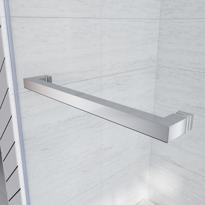 Chrome Frameless Sliding Shower Door with Clear Tempered Glass