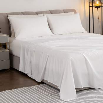 Alpine Swiss 4 Piece Microfiber Bed Sheet Set King Queen Super Soft Hotel Luxury Bedding Pillowcases Sheets 16 inch Deep Pocket