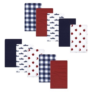 Luvable Friends Hudson Baby Flannel Burp Cloths 10pk - 1 of 2