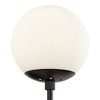 Possini Euro Design Oso Mid Century Modern Wall Light Sconces Set of 2 Black Hardwire 6" 2-Light Fixture Frosted White Glass for Bedroom Bathroom Home - 3 of 4