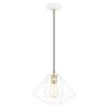 Livex Lighting Geometric Shade 1 - Light Pendant in  White - 3 of 4