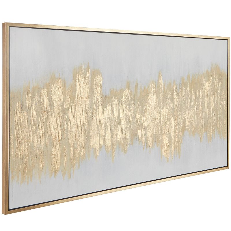 Contemporary Canvas Abstract Framed Wood Wall Art with Gold Frame Gold - CosmoLiving by Cosmopolitan, 5 of 6