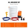 VEVOR Tankless Water Heater Flushing Kit, Includes Efficient Pump & 3.7 Gallon Pail & 2 Hoses, Wrench and Adapter for Quick Install, Orange - 3 of 4
