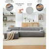 L Shaped Modular Sectional Sofa,106" Comfy Fluffy Cloud Sectional 3 Seater Couches for Living Room,Oversized Chaise Sofa Sleeper with Deep Seat - 4 of 4