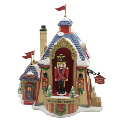Department 56 House 8.0" North Pole Nutcracker Factory Rotate Animated  -  Decorative Figurines