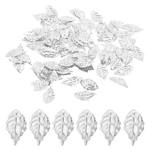 Unique Bargains Metal Bulk Leaf Pendants for Making Earring Bracelet Necklace 100  Pcs - 1 of 4