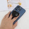 Unique Bargains Heart Solid Color Adhesive Phone Grip Black 1 Pc - 4 of 4