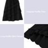 Girls Summer High Waisted Maxi Skirt Ruffle Hem Cute Long Skirts with Elastic Waistband for Kid Girl 5-14Y - 4 of 4