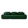 AENKYO 117-Inch Square Cloud Couch Modular Sectional Sofa with Two Ottomans, No Assembly Required - Ergonomic Floor Lounge for Living Room - Camel - 4 of 4