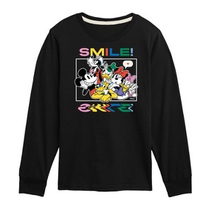Boys' - Disney - Mickey, Minnie, Goofy, Donald Duck, Daisy & Pluto Photo Long Sleeve Graphic T-Shirt - 1 of 4