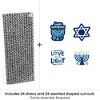 Big Dot of Happiness Hanukkah Menorah - Paper Straw Decor - Chanukah Holiday Party Striped Decorative Straws - Set of 24 - 3 of 4