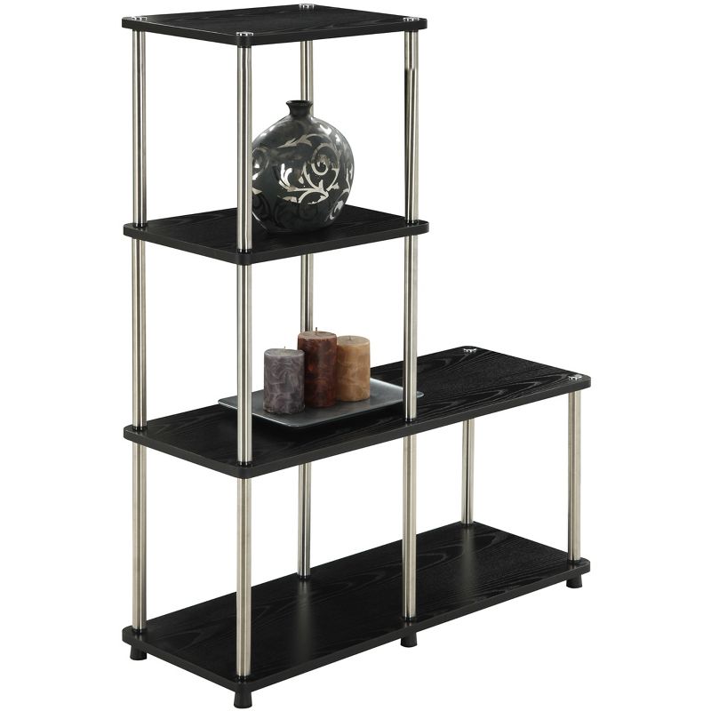 41.75" Designs2Go 4 Tier Multi Shelf L Bookshelf - Breighton Home, 3 of 6