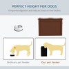 Raised Pet Feeding Storage Station with 2 Stainless Steel Bowls Base for Large Dogs and Other Large Pets - 3 of 4