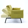 TIRAMISUBEST 70 Inch Convertible Sofa Bed Sleeper Couch Foldable Cup Holder Side Storage Guest Ready Small Space, Green - 2 of 4